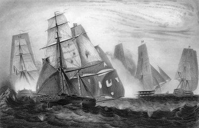 Comportement intrépide du capitaine Charles Napier, 15 avril 1809, vers 1857 - George Greatbatch