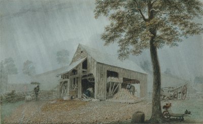 Orage, moulin à cidre à Redding, Connecticut, vers 1840 - George Harvey