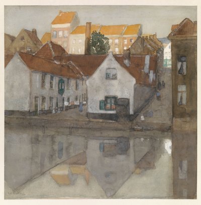 Quartier pauvre à Gand - George Hendrik Breitner (signed by artist)