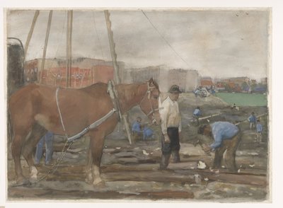 Chantier de construction Oud-West à Amsterdam - George Hendrik Breitner