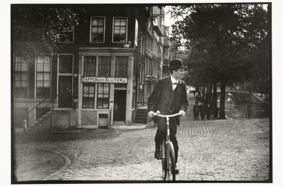 Cycliste sur le Keizersgracht à Amsterdam - George Hendrik Breitner