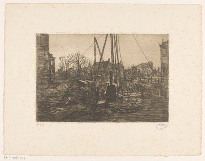 Travaux de pilonnage dans la Raadhuisstraat à Amsterdam - George Hendrik Breitner