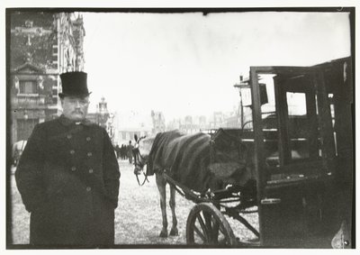 Chevaux avec carrosse sur la Leidseplein à Amsterdam - George Hendrik Breitner
