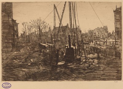 Scène dans une ville hollandaise avec un pilote au premier plan - George Hendrik Breitner