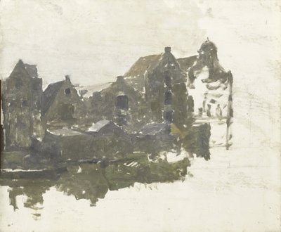 Entrepôts sur les Teertuinen sur le Prinseneiland, Amsterdam - George Hendrik Breitner