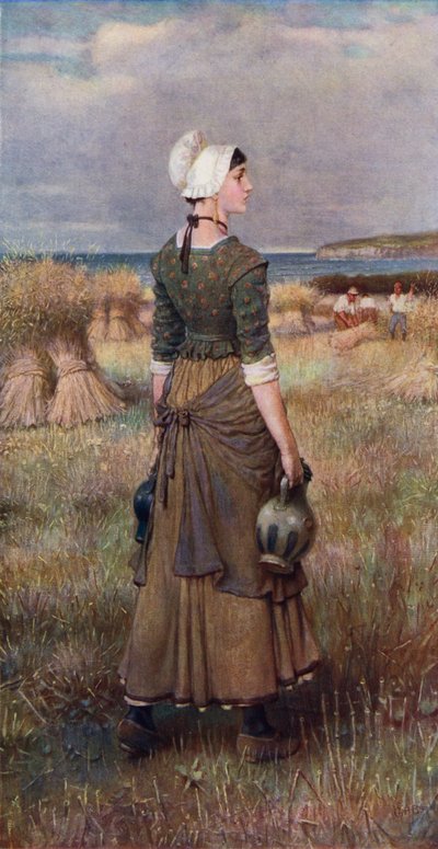 Évangéline (lithographie en couleur) - George Henry (after) Boughton