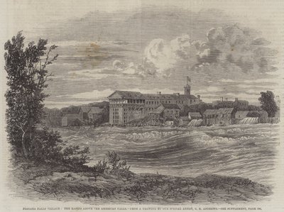 Village des chutes du Niagara, les rapides au-dessus des chutes américaines - George Henry Andrews