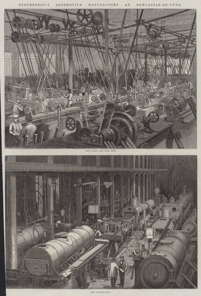 Manufacture de locomotives de Stephenson à Newcastle-upon-Tyne - George Henry Andrews