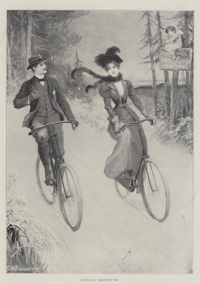 Une balade le jour de la Saint-Valentin - George Henry Edwards