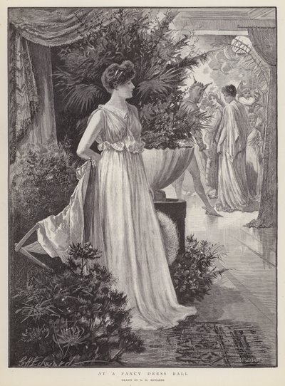 À un bal costumé - George Henry Edwards