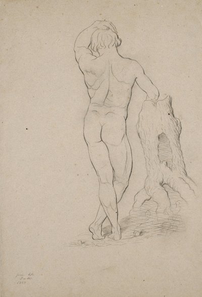 Sans titre - Nu masculin, vue postérieure, 1846 - George Henry Hall