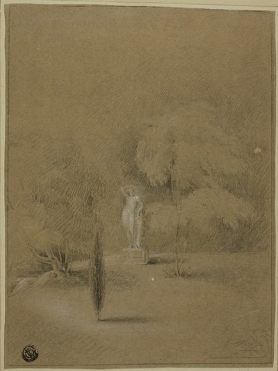 Statue sur la pelouse à Epsom - George Henry Harlow