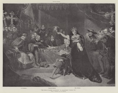 Le procès de la reine Katharine dans Henry VIII de Shakespeare - George Henry Harlow