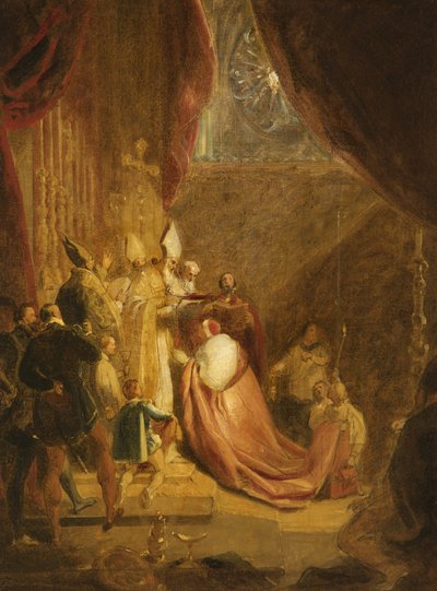 Wolsey recevant le chapeau de cardinal à l