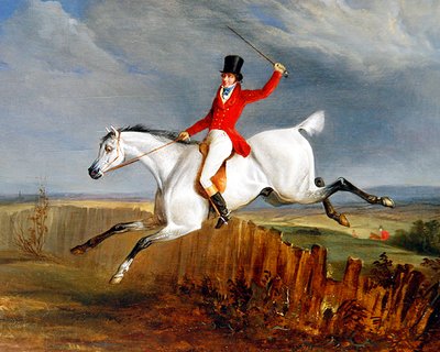 Gentleman sur son chasseur gris - George Henry Laporte