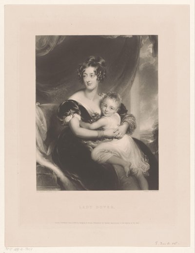 Portrait de Georgiana Agar-Ellis Lady Dover (titre sur l