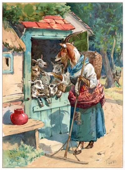 Maman chèvre et ses petits, illustration de 
