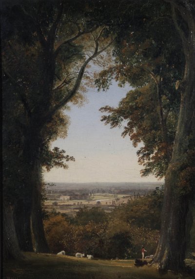 Vue lointaine de Twickenham, Middlesex - George Hilditch