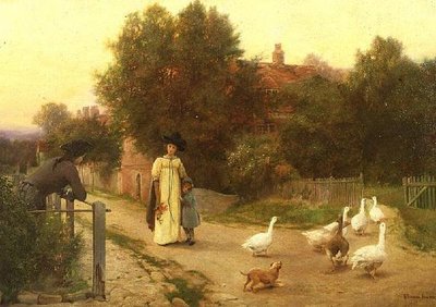 Rassemblement des oies - George Hillyard Swinstead