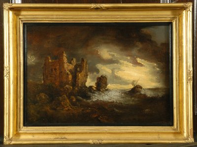 Château de Peele dans une tempête, 1805 - George Howland Beaumont