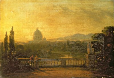 Vue de Saint-Pierre, Rome depuis la terrasse d