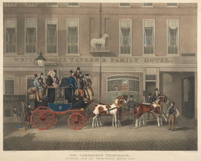 Coaching : Le télégraphe de Cambridge, départ du White Horse - George Hunt