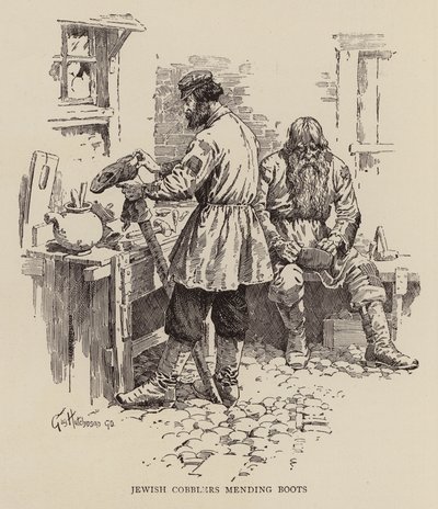 Cordonniers juifs réparant des bottes - George Hutchinson