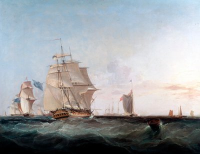 Navires marchands et autres navires dans la Manche, 19e siècle - George Hyde Chambers