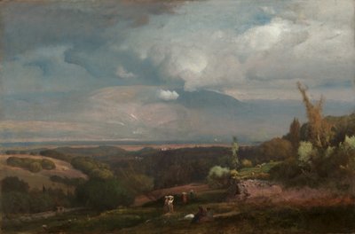 Tempête approchant des collines d