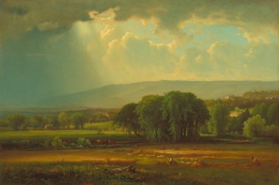 Scène de récolte dans la vallée du Delaware - George Inness