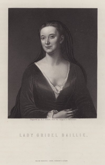 Lady Grizel Baillie, auteur-compositeur écossaise (gravure) - George J. Stodart