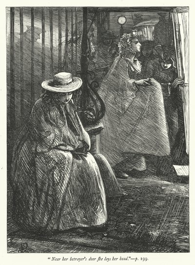 Illustration pour Le Village abandonné - George John Pinwell