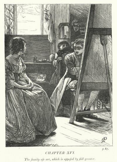 Illustration pour « Le Vicaire de Wakefield » (gravure) - George John Pinwell