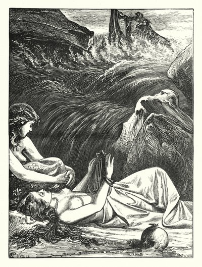 La dernière des sirènes (gravure) - George John Pinwell