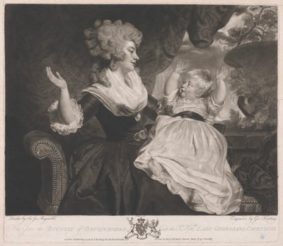 Son Altesse la Duchesse de Devonshire, et la très honorable Lady Georgiana Cavendish - George Keating