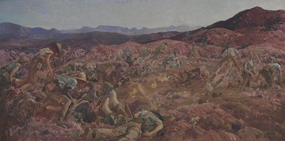 La charge de la 3e brigade de cavalerie légère au Nek, 7 août 1915 - George Lambert
