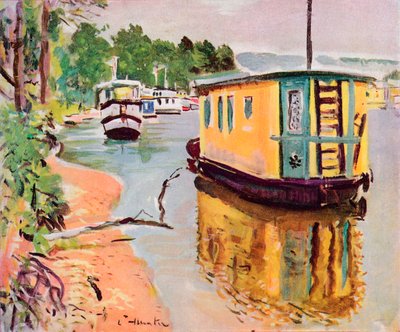 Houseboats, Loch Lomond, vers 1924 - George Leslie Hunter