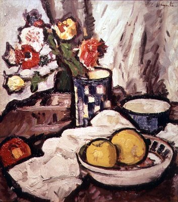 Nature morte de roses et de fruits - George Leslie Hunter
