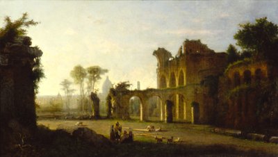 Vue du Temple de la Paix dans le Forum Romain, 1864 - George Loring Brown