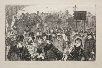 Le Courant Vivant au Pont de Londres - Sur le Pont - George Louis Palmella Busson Du Maurier