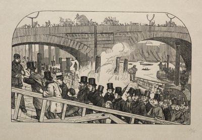 Le Courant Vivant au Pont de Londres - Sous le Pont - George Louis Palmella Busson Du Maurier