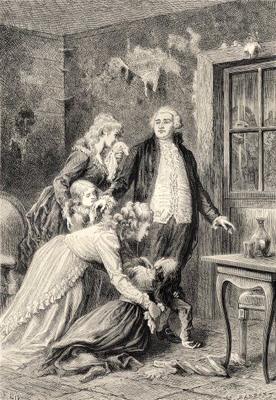 Les Adieux du Roi à sa Famille en Janvier 1793 - Bartolome Esteban and studio Murillo