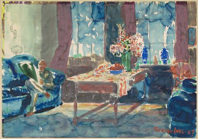 Autoportrait : intérieur de mon appartement à New York - George Luks