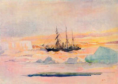 Le navire de Shackleton, le Nimrod, dans le détroit de McMurdo, 1909 - George Marston