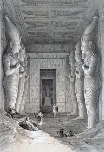 Intérieur du Grand Temple, Abou Simbel, 19e siècle - George Moore