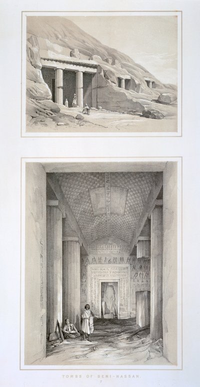 Tombes de Beni-Hassan, Égypte, 19ème siècle - George Moore