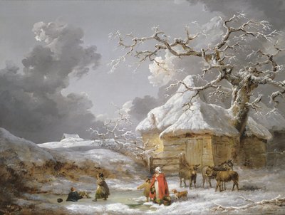 Une chute sur la glace - George Morland