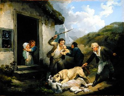Chiens se battant - George Morland