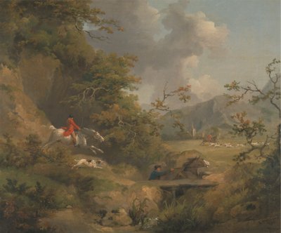 Chasse au renard en pays vallonné - George Morland