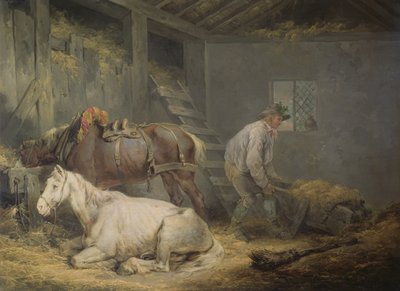 Chevaux dans une écurie, 1791 - George Morland